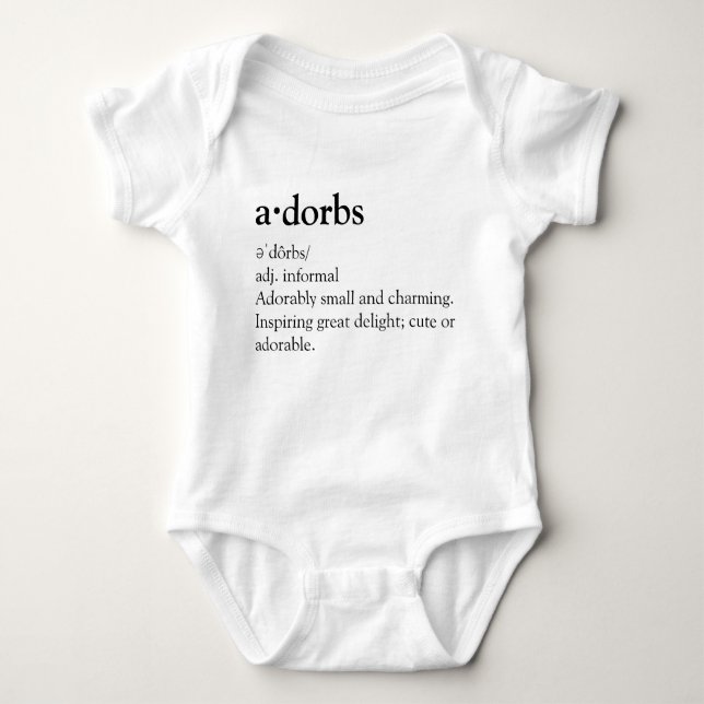 Adorbs Baby Jersey Bodysuit (Front)