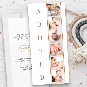 ADORED Stats Multi Photo Birth Announcement