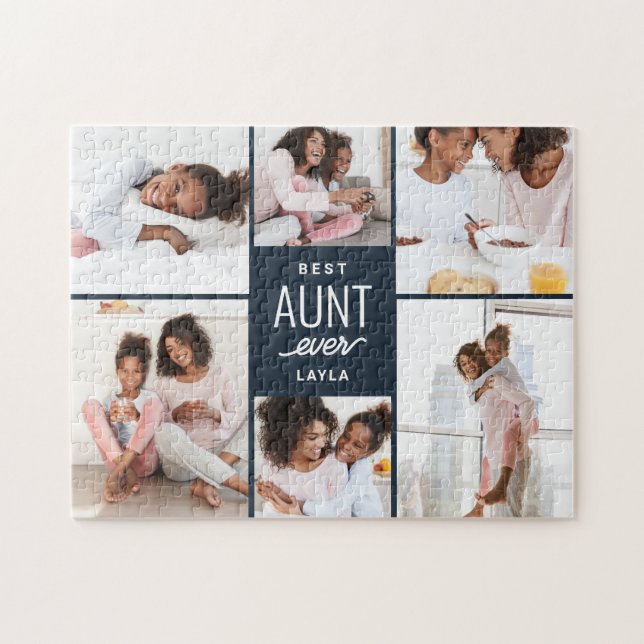 Adoring Collage EDITABLE COLOR Personalised Puzzle (Horizontal)