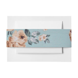 Adoring Flowers - Belly Bands for 7x5 Cards Invitation Belly Band