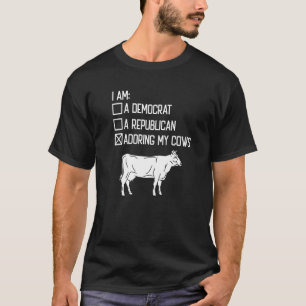 Adoring My Cows Cows Bulls Farming Farm Dairy Far T-Shirt
