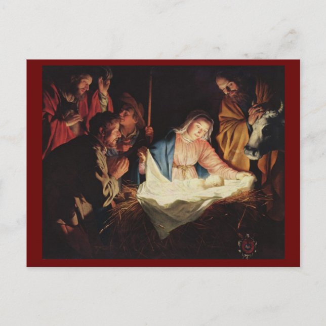Adoring Shepherds by Gerard van Honthorst Postcard (Front)
