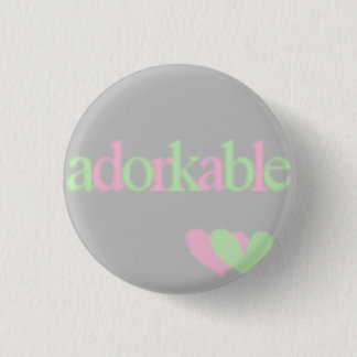 adorkable 3 cm round badge