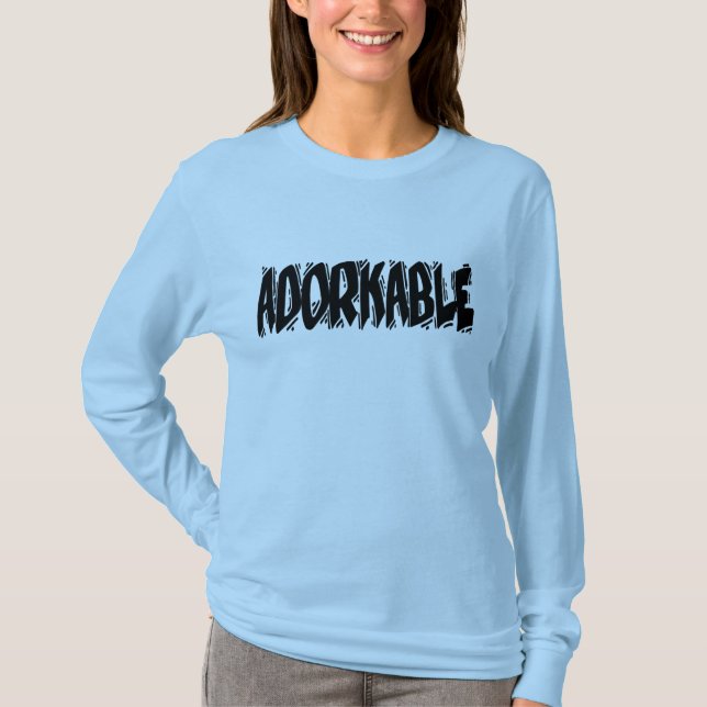 Adorkable, Dark Text T-Shirt (Front)