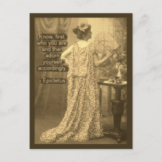 Adorn Yourself Accordingly - Vintage Photography Postcard