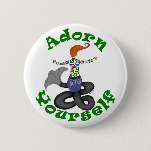 "Adorn Yourself" Mermaid Button