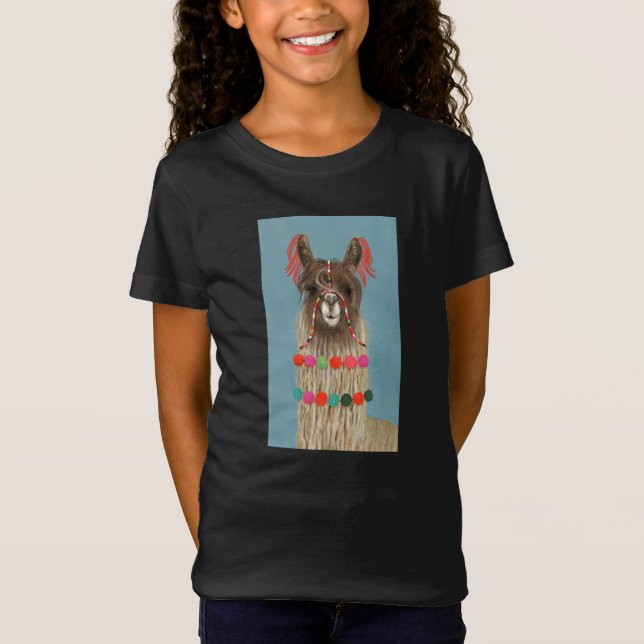 Adorned Llama - Brown T-Shirt (Front)