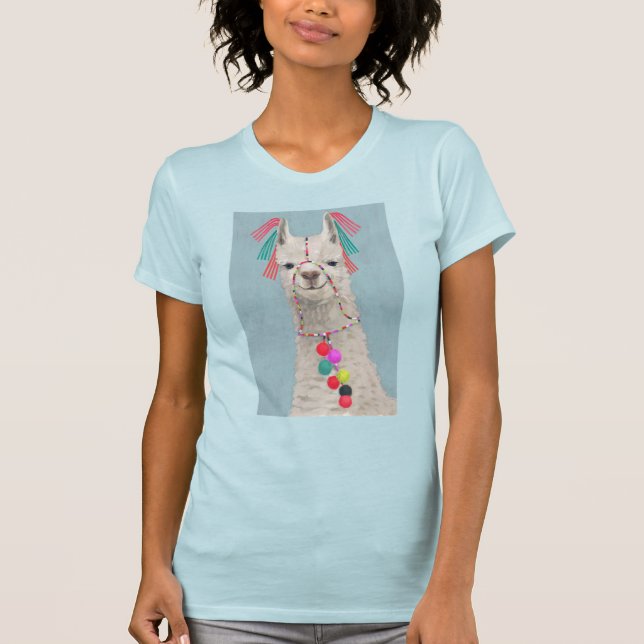 Adorned Llama - White T-Shirt (Front)
