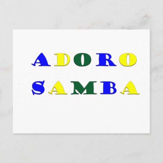 Adoro Samba Postcard (Front)
