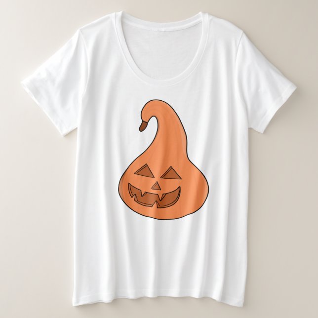 Adorobale Pumpkin Plus Size T-Shirt (Design Front)