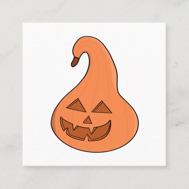 Adorobale Pumpkin Square Business Card (Front)