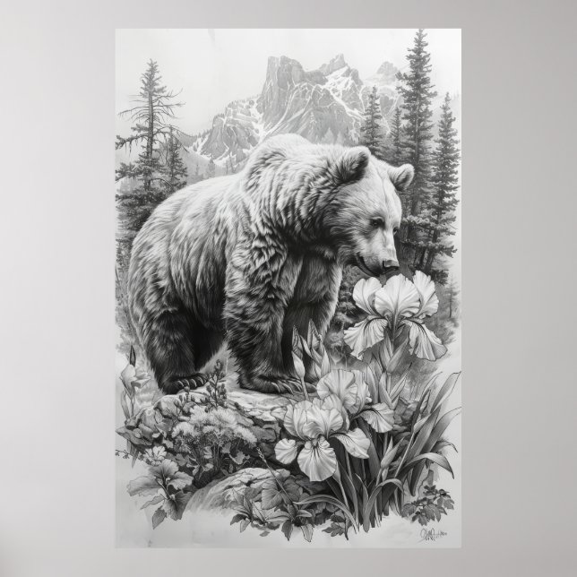 Ados Santos Filho Full-Length Bear Drawing Poster (Front)