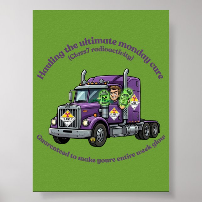 ADR Class 7 Radioactive | Hazmat Driver & Logistic Poster (Front)