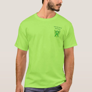 Adrenal Cancer Awareness Green Ribbon Angel Shirt