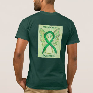 Adrenal Cancer Awareness Green Ribbon Angel Tee
