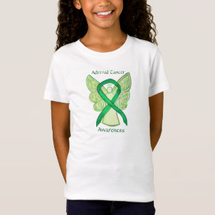 Adrenal Cancer Awareness Ribbon Angel Art Shirt