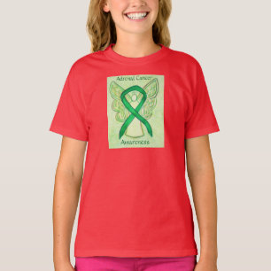 Adrenal Cancer Awareness Ribbon Angel Art Shirt