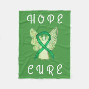 Adrenal Cancer Awareness Ribbon Angel Soft Blanket