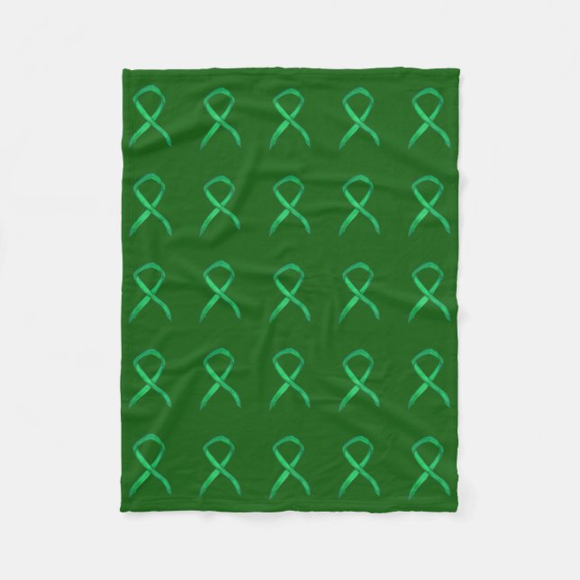 Adrenal Cancer Awareness Ribbon Fleece Blanket (Front)