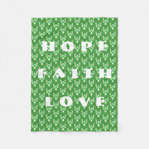 Adrenal Cancer Awareness Ribbon Fleece Blankets