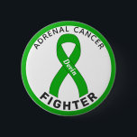 Adrenal Cancer Fighter Ribbon White Button<br><div class="desc">Adrenal Cancer Fighter Ribbon White Button for awareness and support for people fighting adrenal cancer.</div>