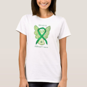 Adrenal Cancer Green Awareness Ribbon Angel Shirt
