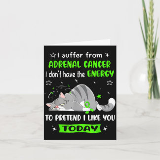 Adrenal Cancer Warrior Suffer From Adrenal Cancer Card
