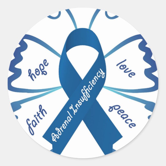 Adrenal Insufficiency: We Need Your Support Classic Round Sticker (Front)