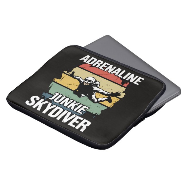 Adrenaline Junkie Skydiver Laptop Sleeve (Front Top)