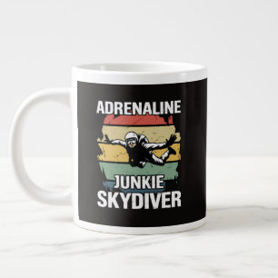 Adrenaline Junkie Skydiver Large Coffee Mug