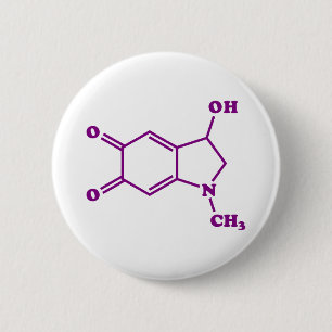 Adrenaline Molecular Chemical Formula 6 Cm Round Badge