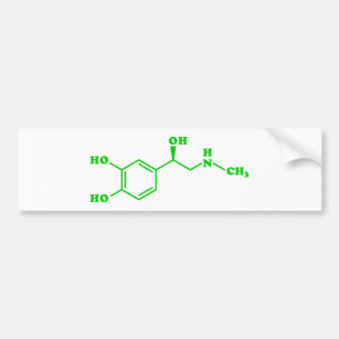 Adrenaline Molecular Chemical Formula Bumper Sticker