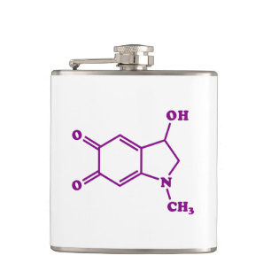 Adrenaline Molecular Chemical Formula Hip Flask