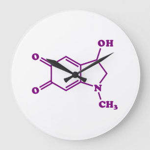 Adrenaline Molecular Chemical Formula Large Clock