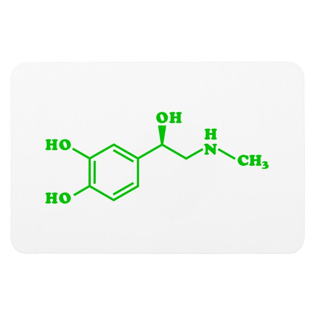 Adrenaline Molecular Chemical Formula Magnet (Horizontal)