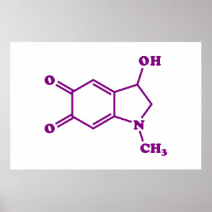 Adrenaline Molecular Chemical Formula Poster