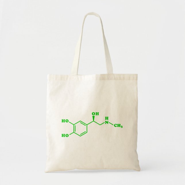 Adrenaline Molecular Chemical Formula Tote Bag (Front)