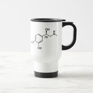 Adrenaline Molecule Chemical Diagram Travel Mug