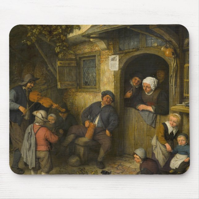 Adriaen van Ostade - The Fiddler Mouse Pad (Front)