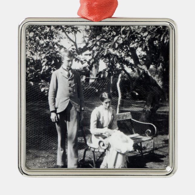 Adrian and Virginia Stephen, 1900 Metal Tree Decoration (Front)
