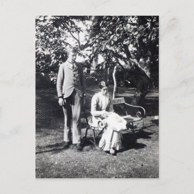 Adrian and Virginia Stephen, 1900 Postcard (Front)