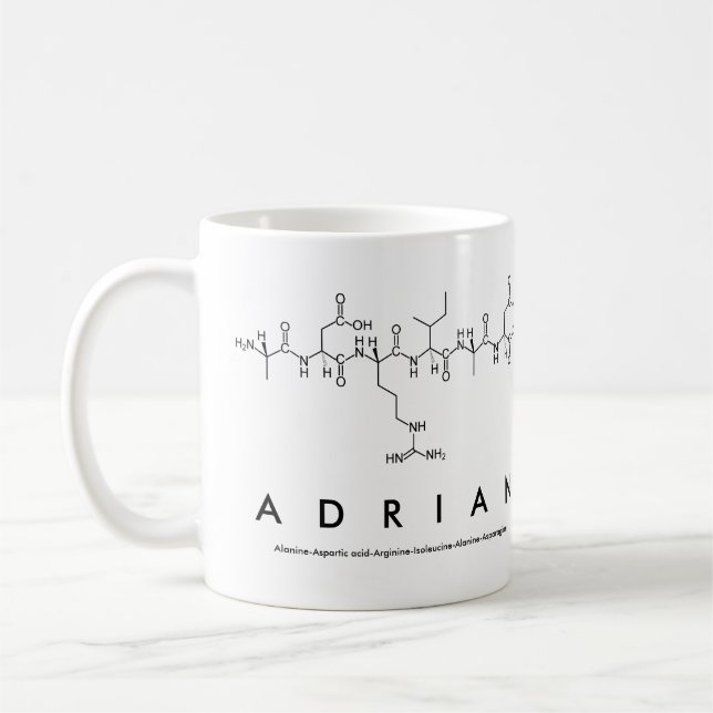 Adrian peptide name mug (Left)