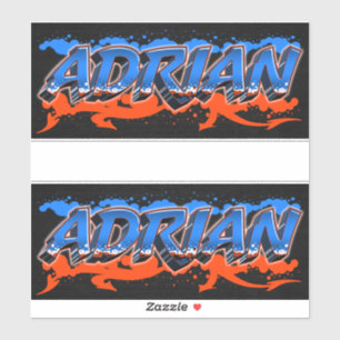 Adrian Vorname Name Graffiti Aufkleber Sticker