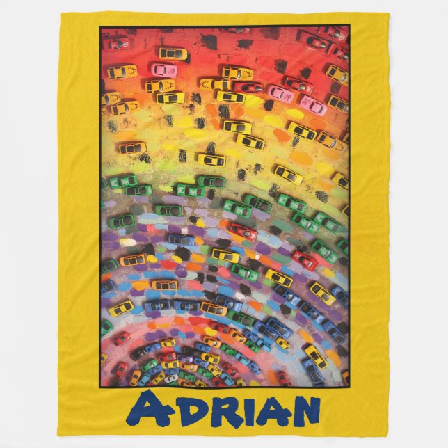 Adrian - Yellow Fleece Blanket (Front)