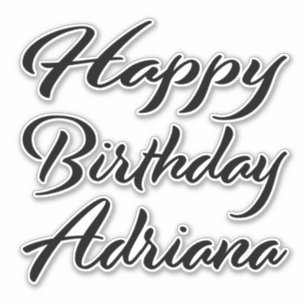 Adriana Name Vorname black Sticker Geburtstag
