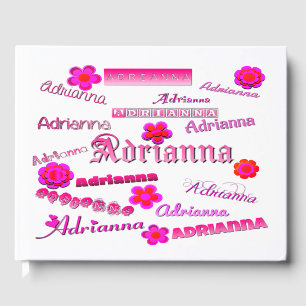 Adrianna Floral Pop Art  Guest Book