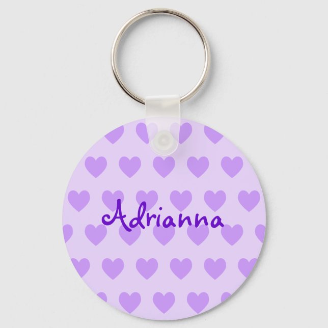 Adrianna in Purple Key Ring (Front)