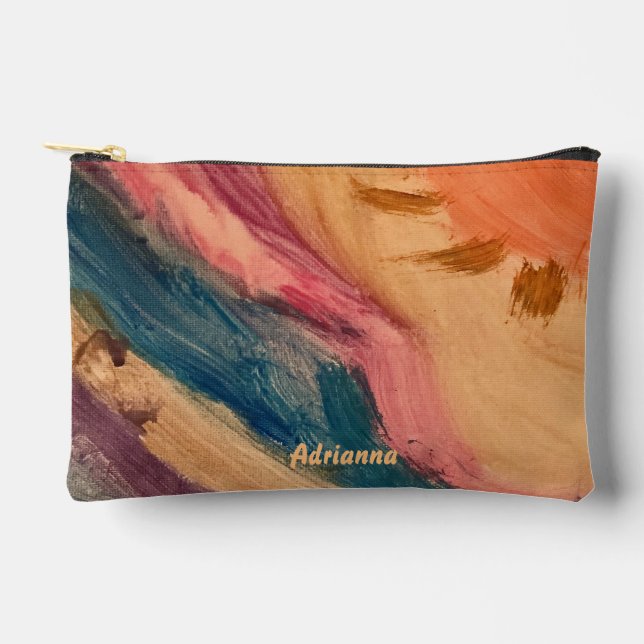 Adrianna’s Watercolor Sunset  Accessory Pouch (Front)