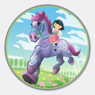Adrian's Dream Horse Classic Round Sticker