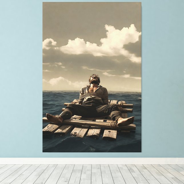 Adrift canvas print (Insitu(Wood Floor))